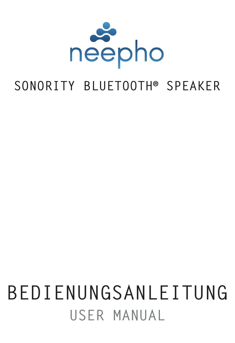 neepho sonority bluetooth user manual