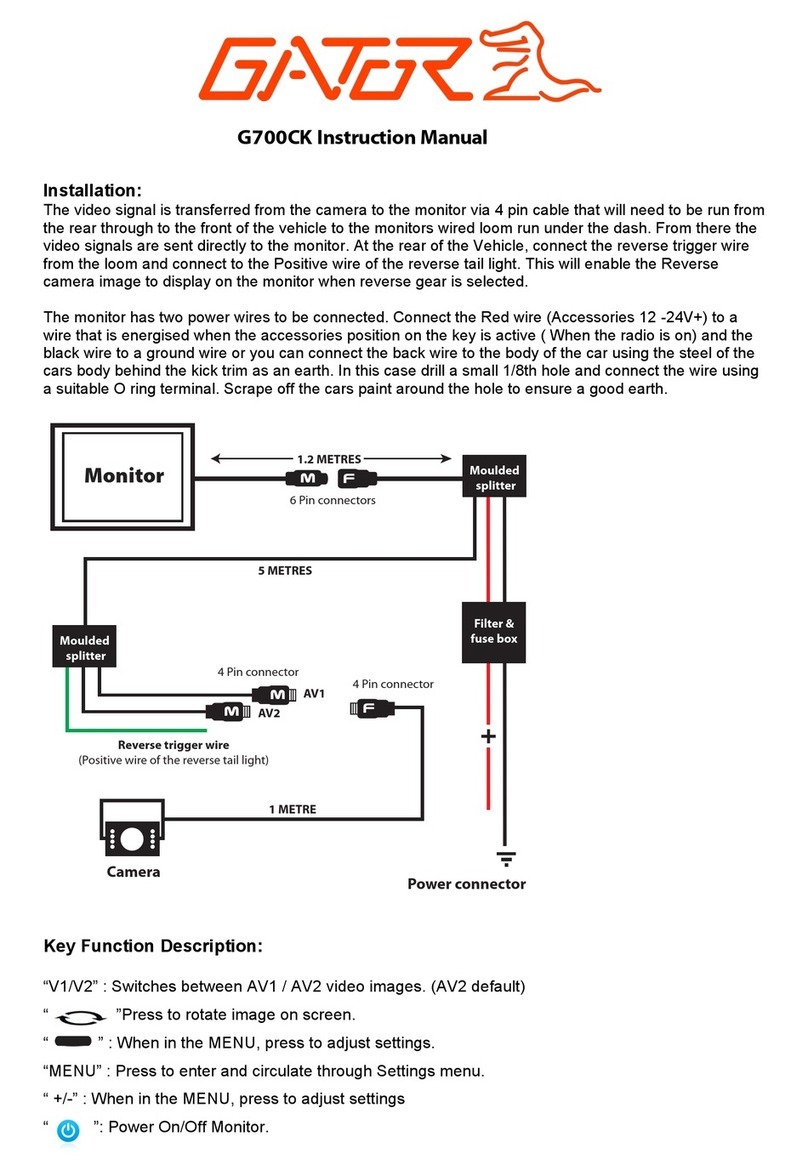 Gator G700CK User manual Gator G700CK User manual