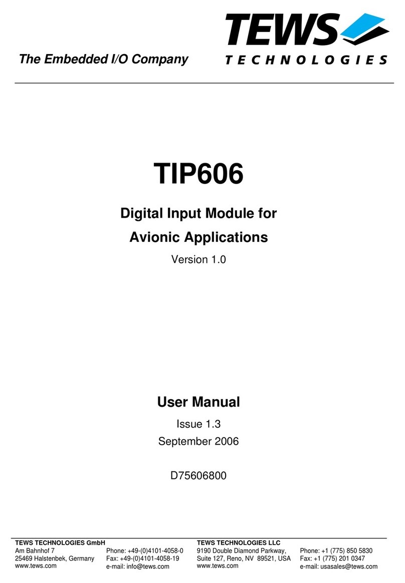 Tews Technologies TIP606 User manual Tews Technologies TIP606 User manual