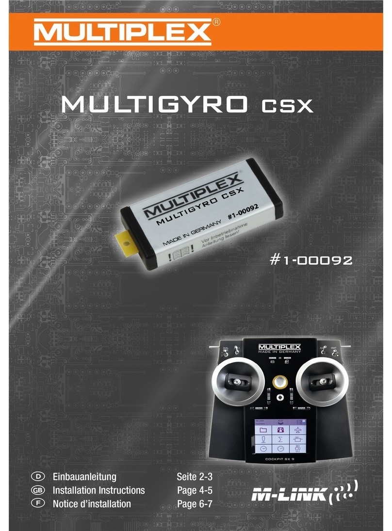 Multiplex MULTIGYRO CSX 1-00092 installation instructions