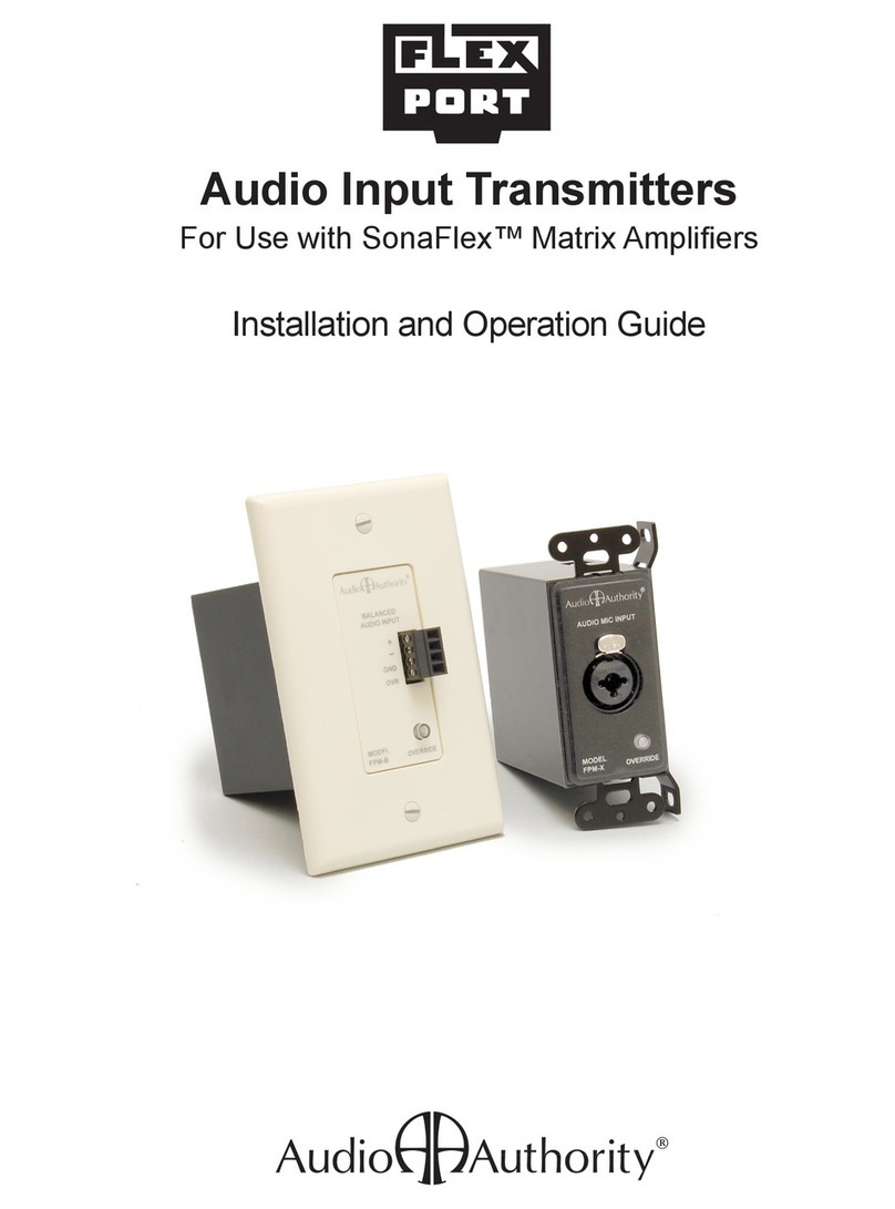 Audio Authority FlexPort FPM-X Operating instructions