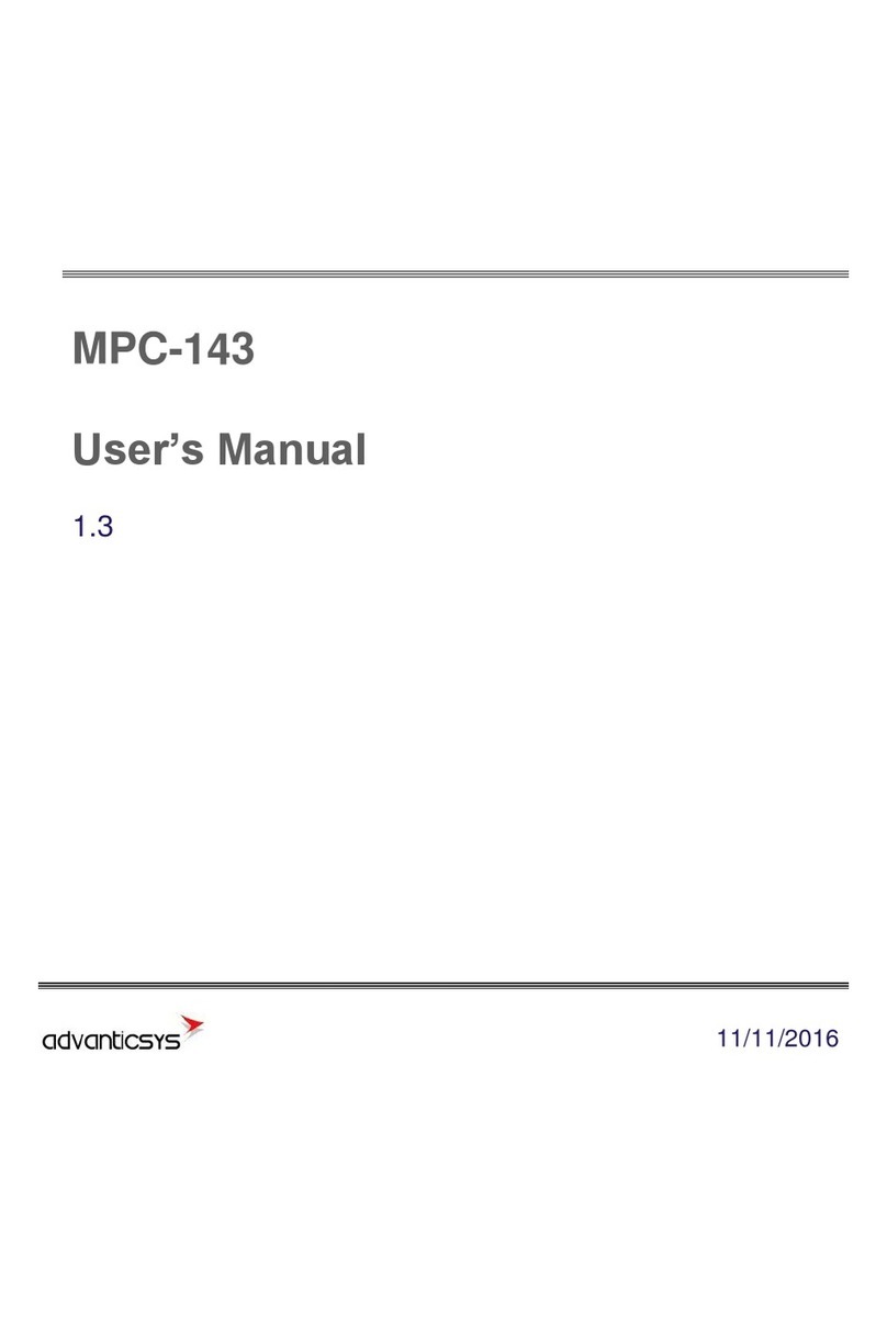 Advanticsys MPC-143 User manual