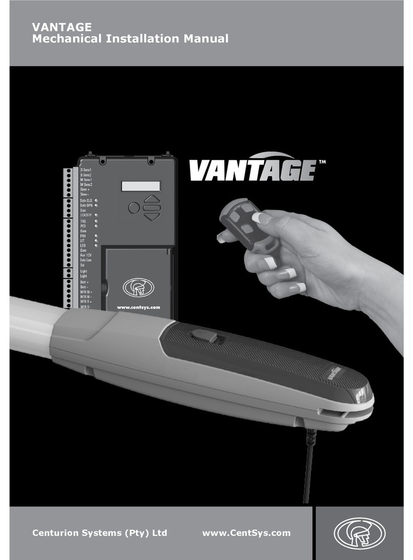 CENTURION SYSTEMS VANTAGE 400 User manual