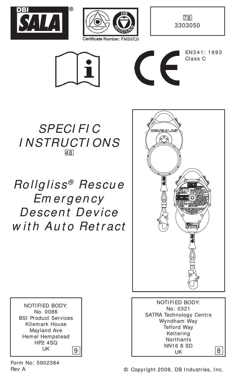 DBI SALA Rollgliss Specific instructions