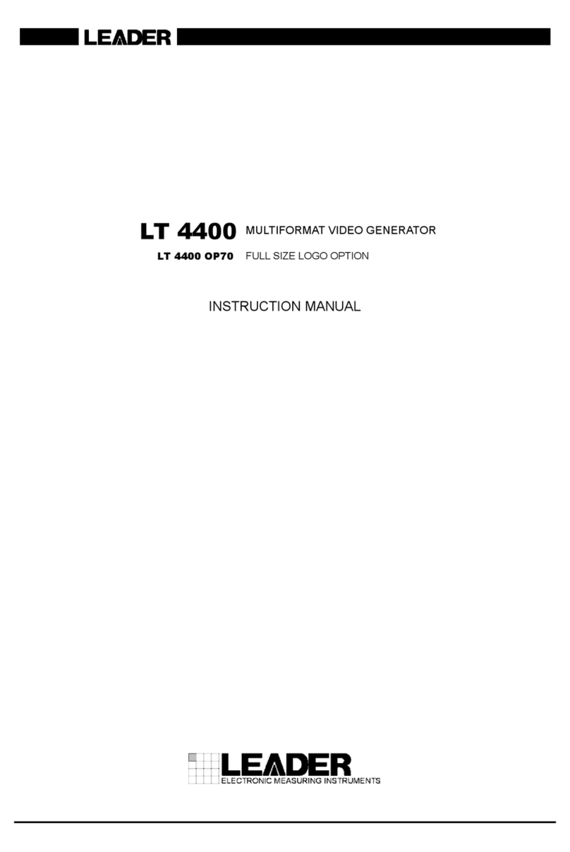 Leader LT 4400 User manual