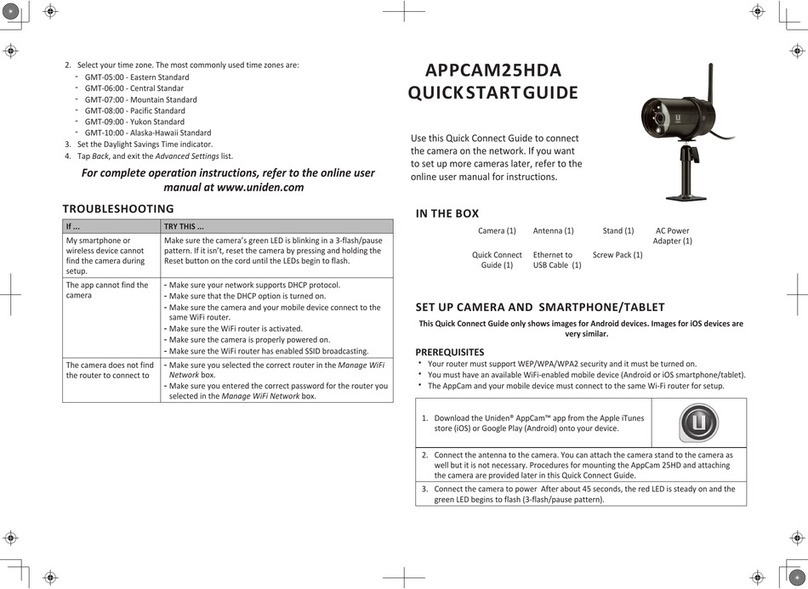 Uniden APP CAM 25 HDA User manual