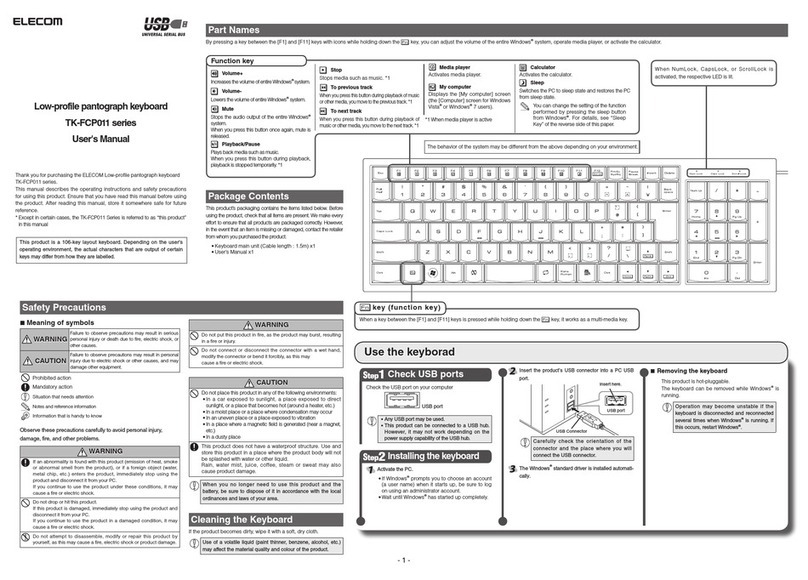 Elecom TK-FCP011 series user manual