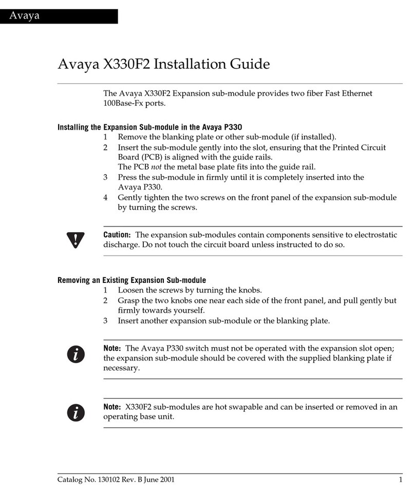 Avaya X330F2 installation guide