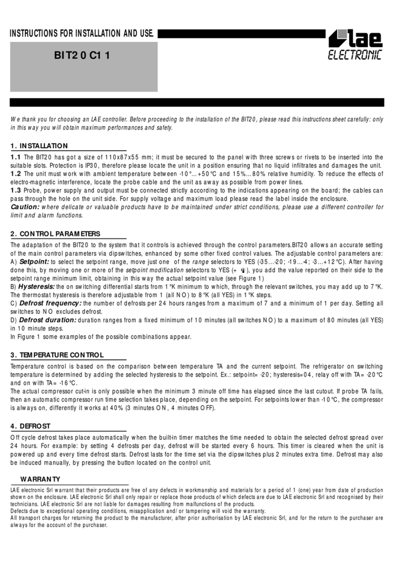 LAE electronic BIT20C11 User manual