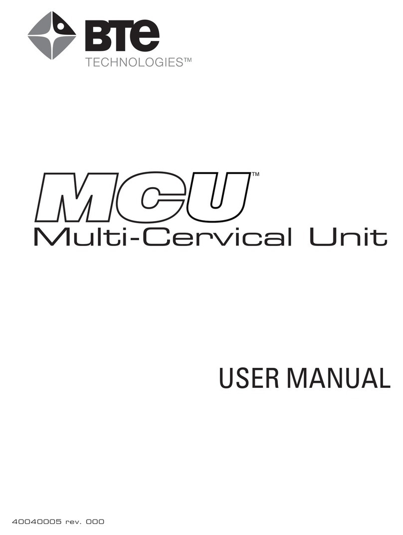 BTE Technologies Multi-Cervical Unit user manual BTE Technologies Multi-Cervical Unit user manual