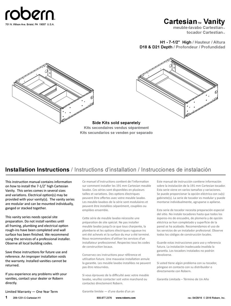 Robern Cartesian Vanity User manual