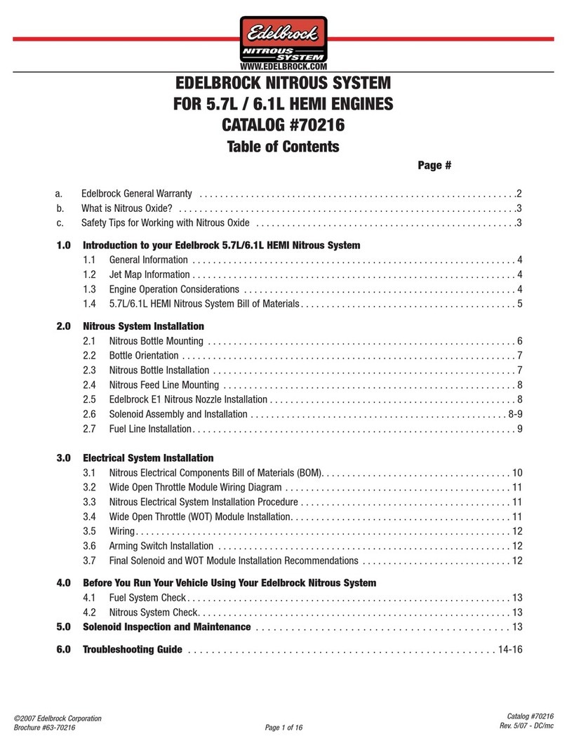 Edelbrock 70216 owner's manual