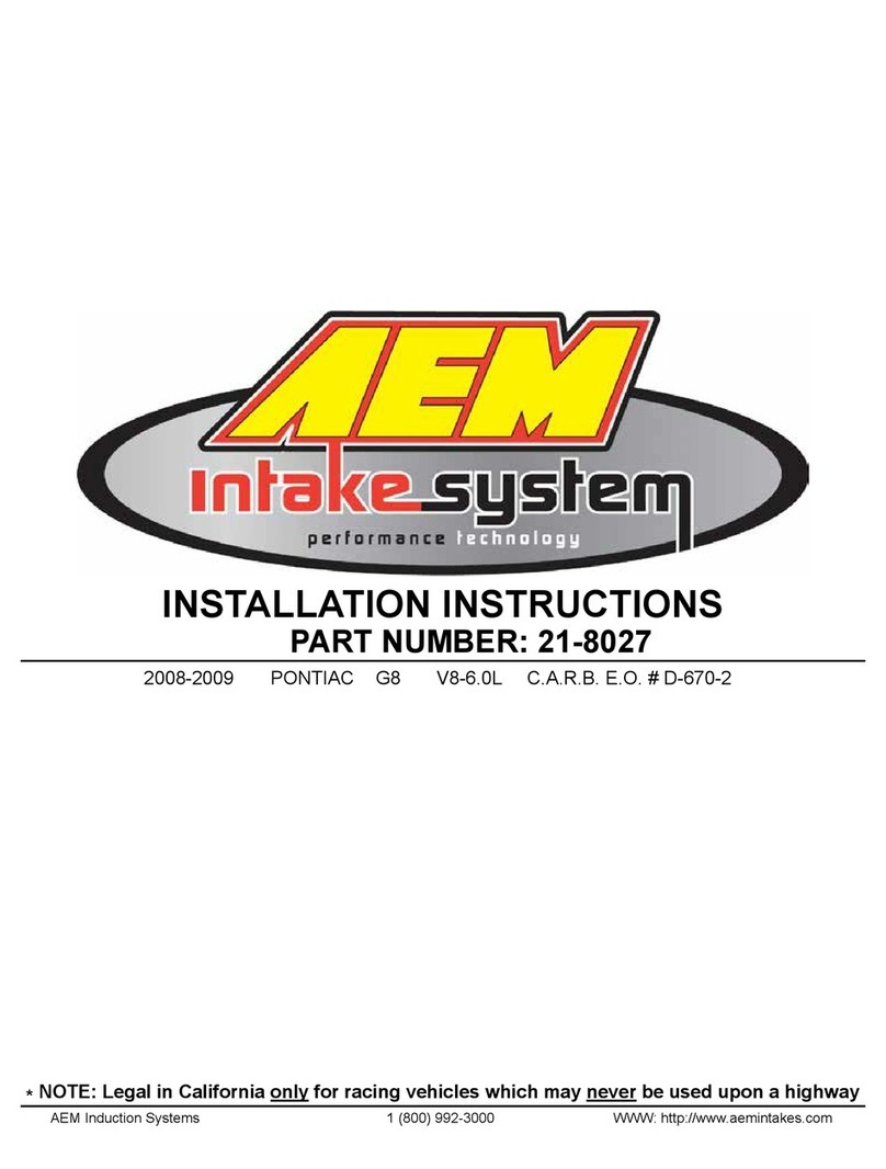 AEM 21-8027 installation instructions AEM 21-8027 installation instructions
