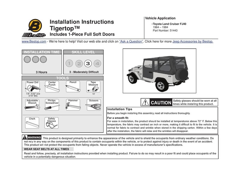 Bestop Tigertop installation instructions