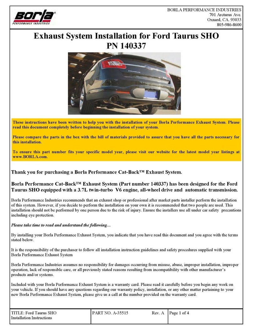 BORLA 140337 User manual