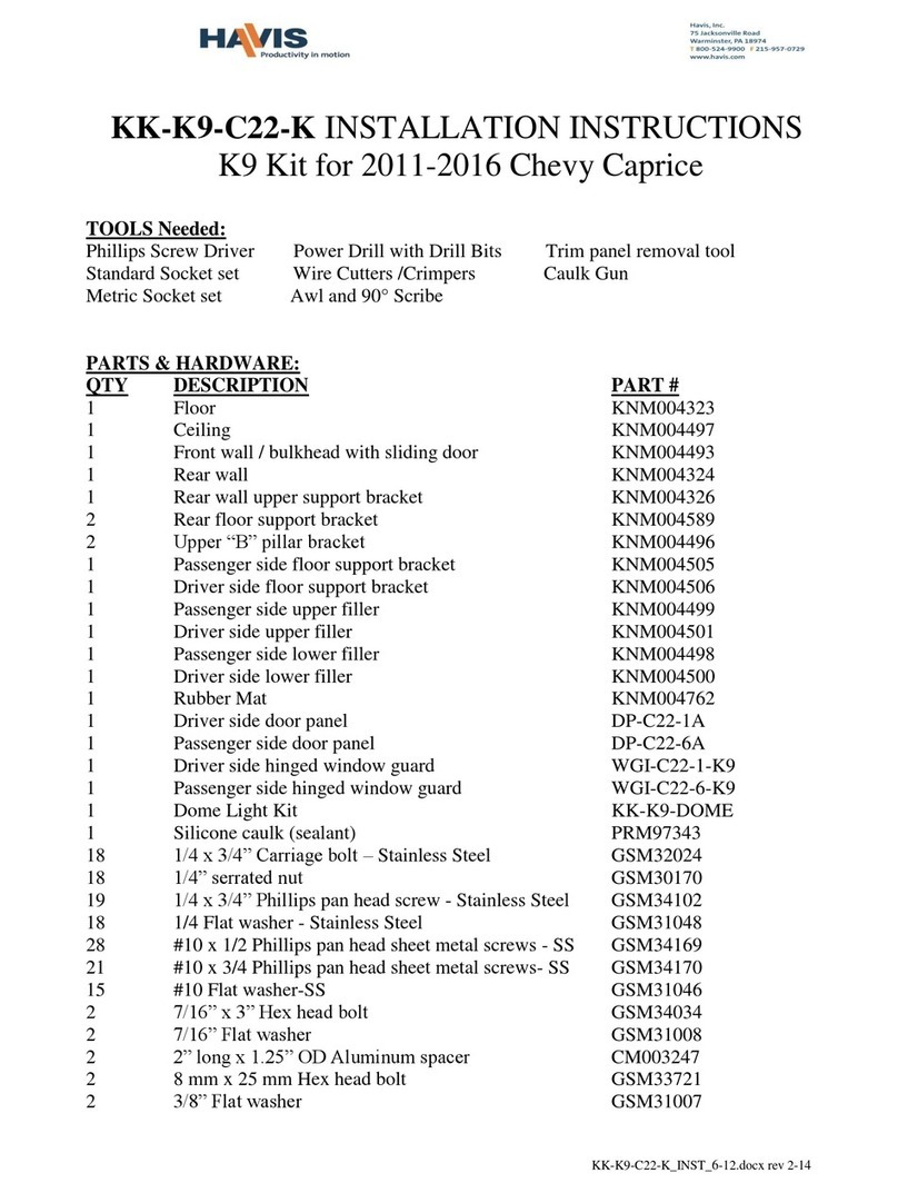 Havis KK-K9-C22-K installation instructions