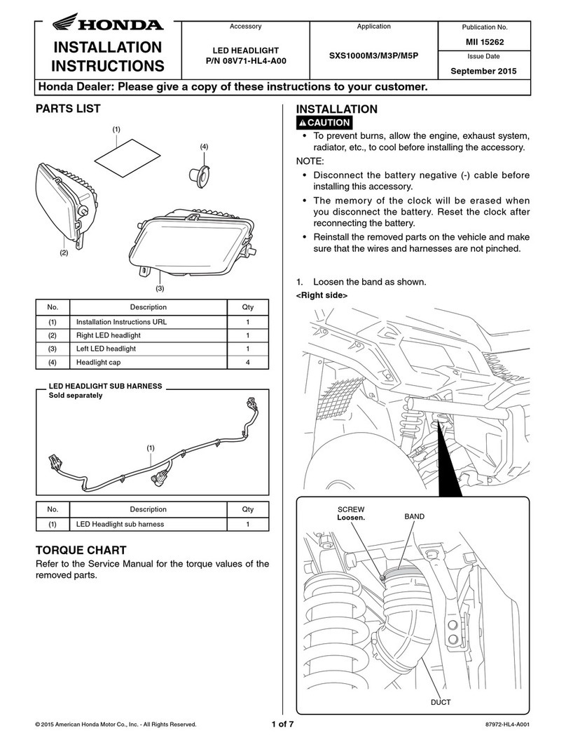 Honda 08V71-HL4-A00 installation instructions