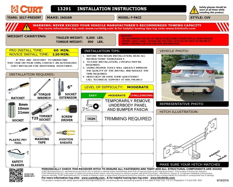 curt 13291 installation instructions curt 13291 installation instructions