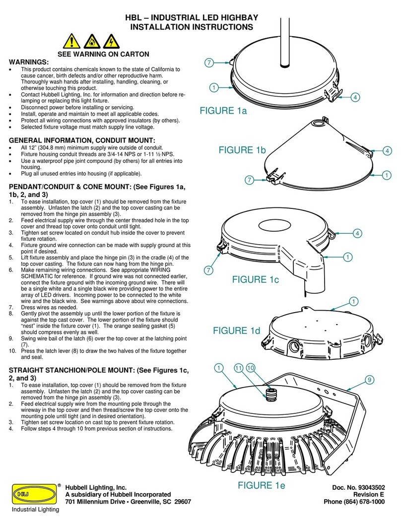 Hubbell HBL installation instructions Hubbell HBL installation instructions