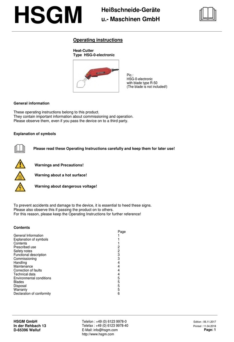HSGM HSG-0-electronic operating instructions