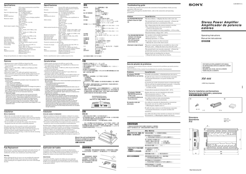 Sony XM-444 User manual