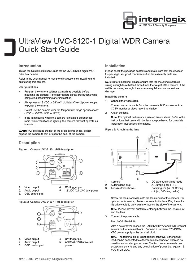 Interlogix UltraView UVC-6120-1 User manual