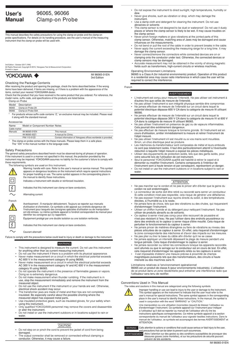 YOKOGAWA 96065 user manual