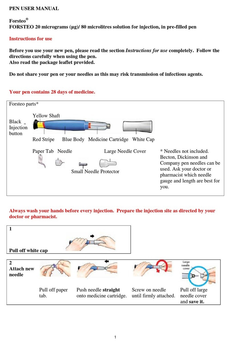 Forsteo Forsteo 20 user manual