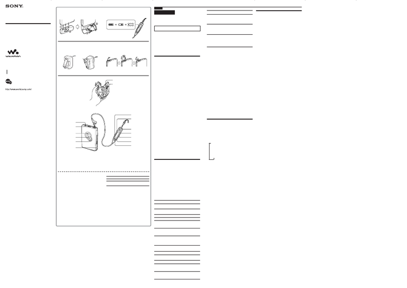 Sony Walkman WM-EX621 User manual Sony Walkman WM-EX621 User manual