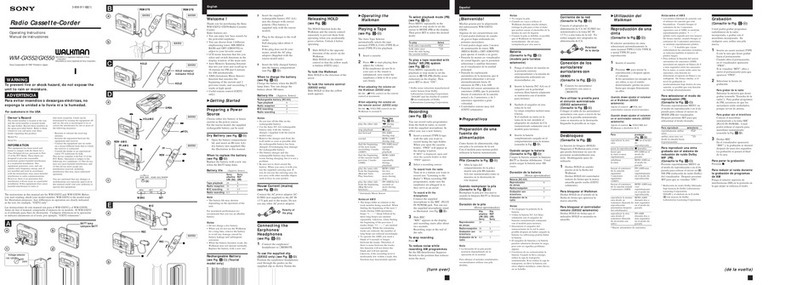 Sony Walkman WM-GX552 User manual
