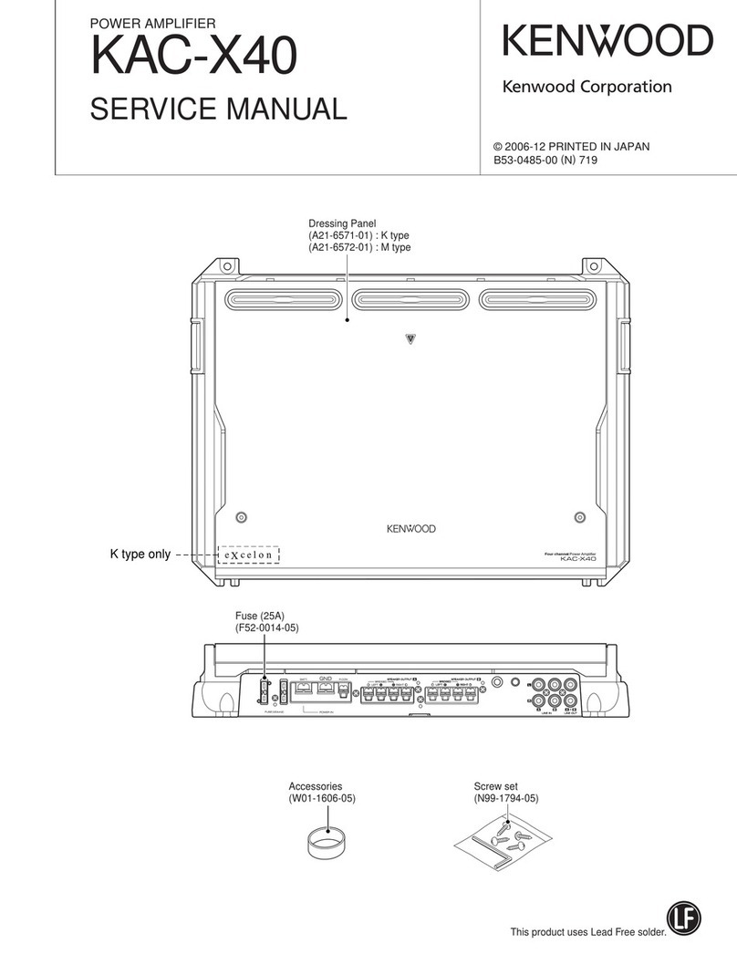 Kenwood KAC X40 - eXcelon Amplifier User manual