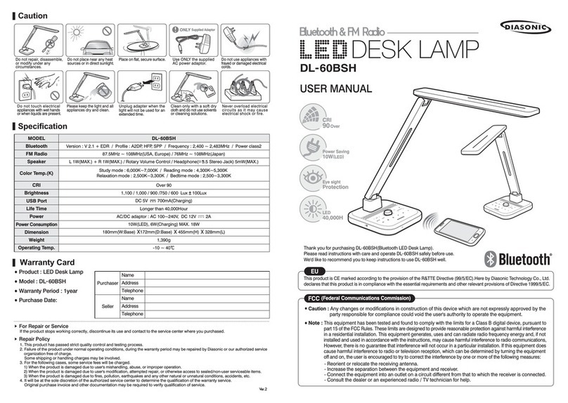 Diasonic DL-60BSH user manual