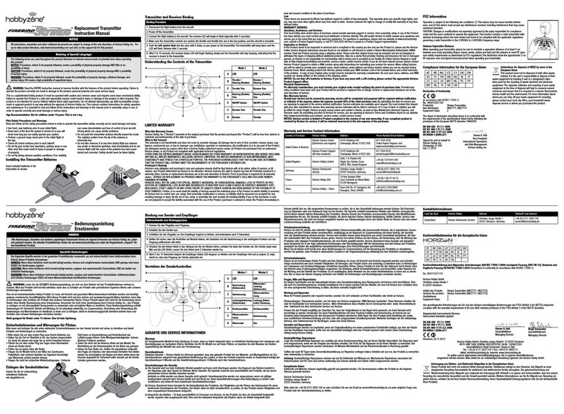 HobbyZone FireBird Stratos HBZ7771 instruction manual