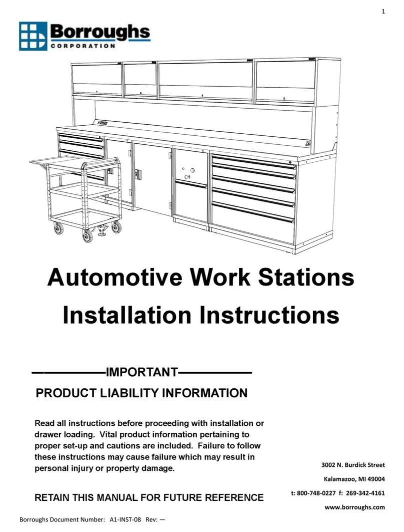 Borroughs Automotive Work Stations installation instructions