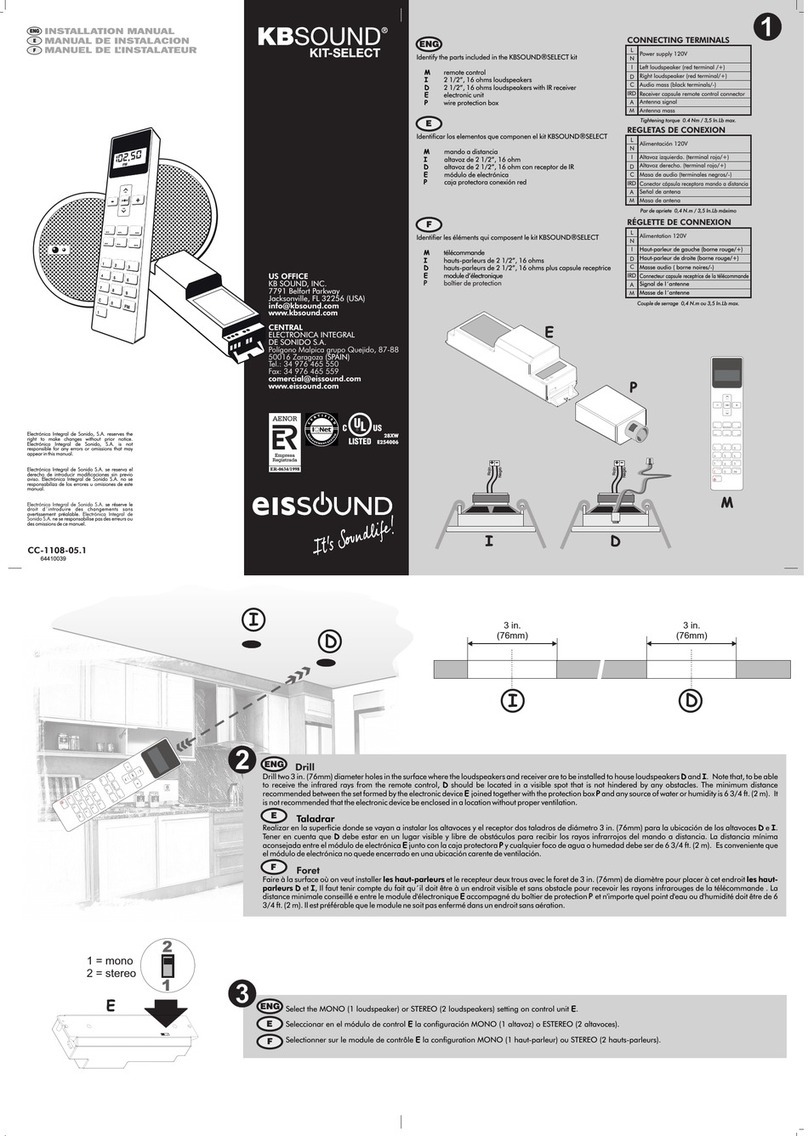KBSOUND Select kit installation manual
