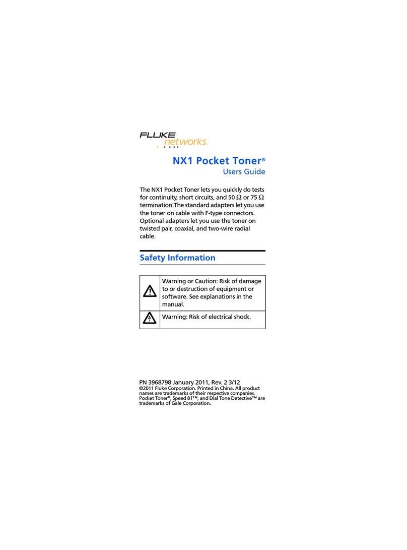 Fluke NX1 Pocket Toner user guide