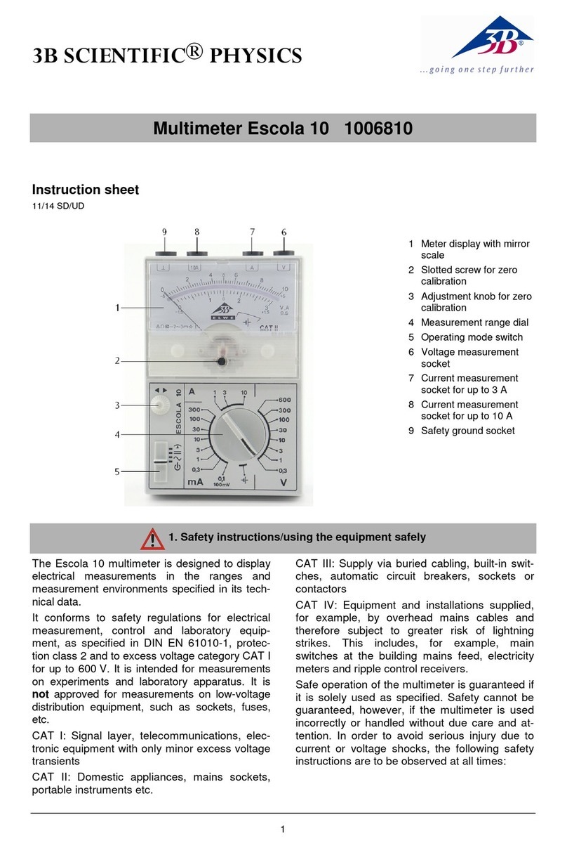 3B SCIENTIFIC PHYSICS Escola 10 User manual