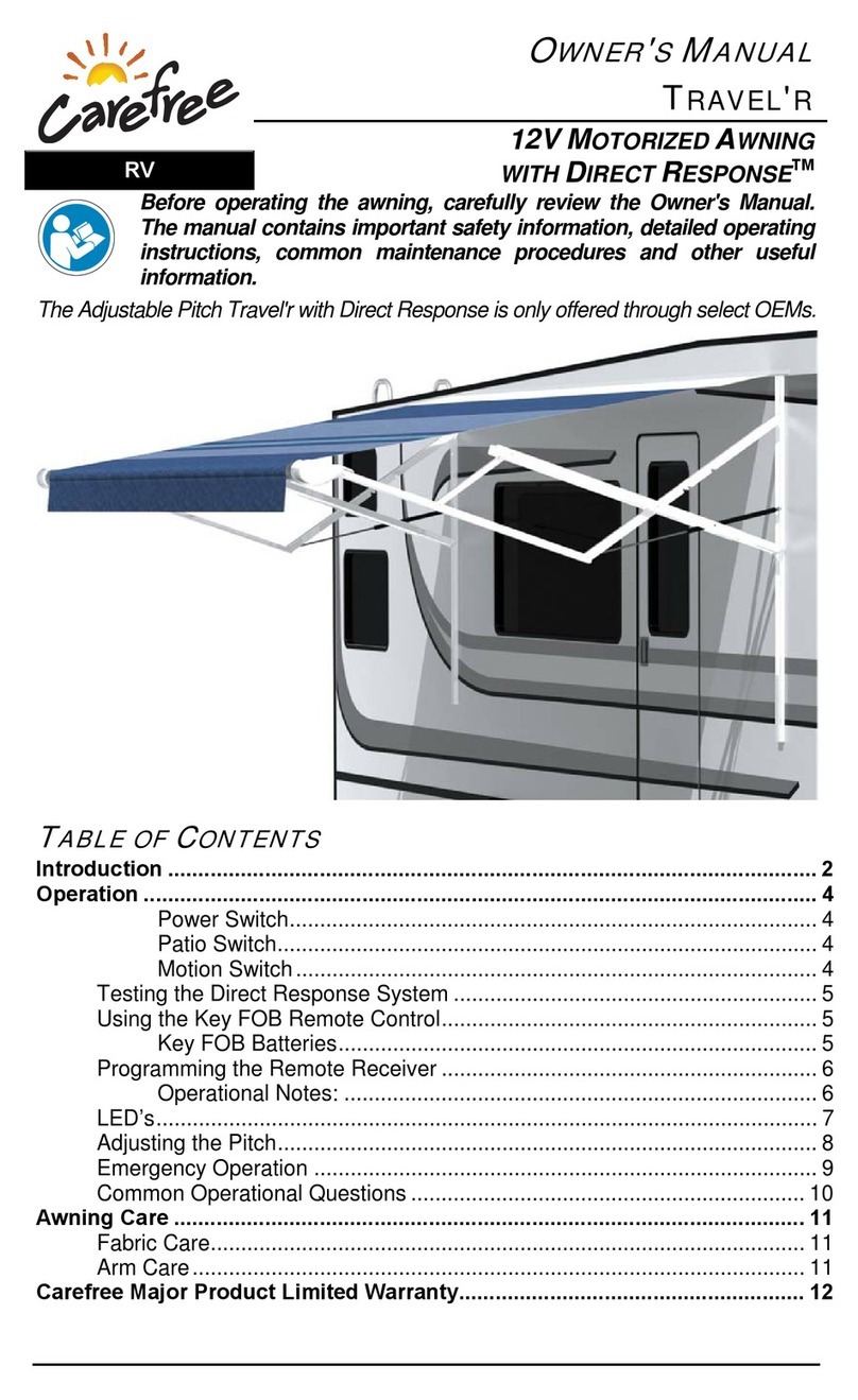 Carefree TRAVEL'R owner's manual