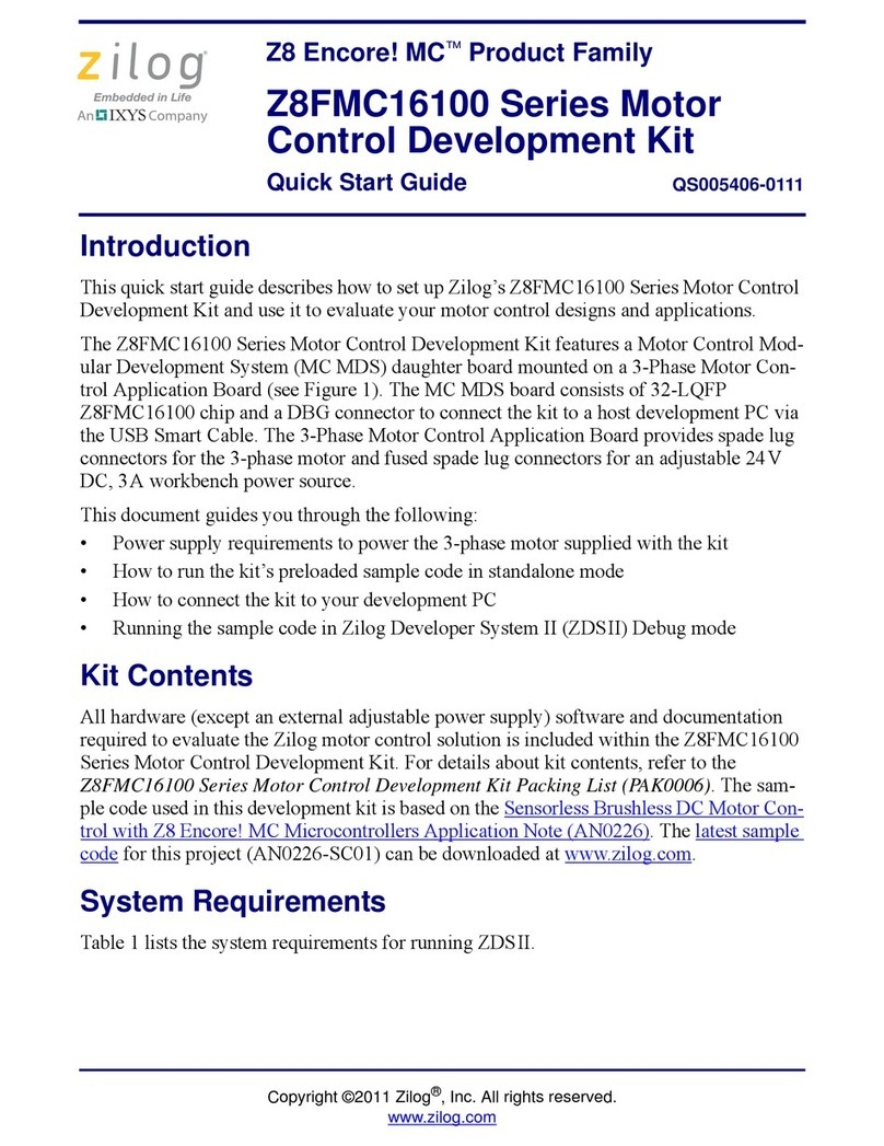 ZiLOG Z8FMC16100 Series quick start guide