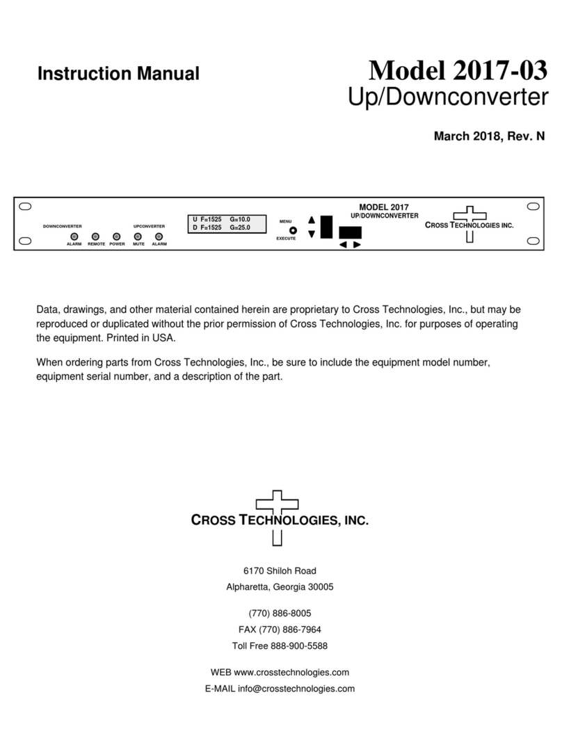 Cross Technologies 2017-03 instruction manual Cross Technologies 2017-03 instruction manual