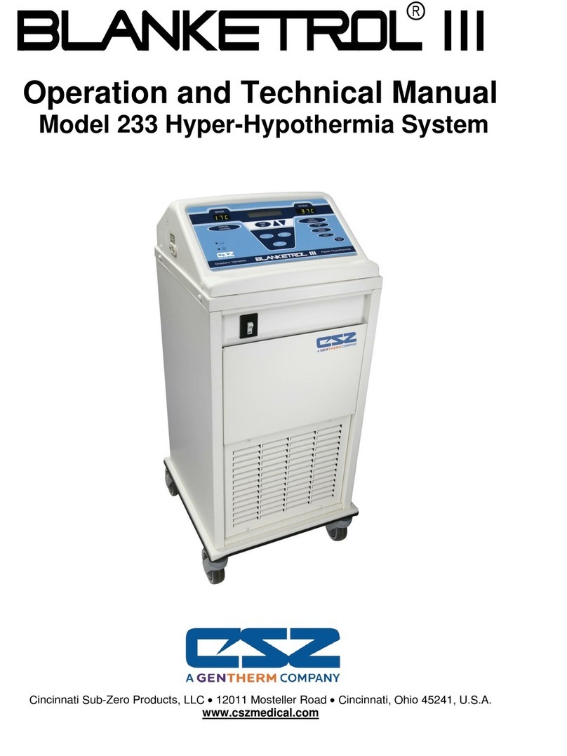 Cincinnati Sub-Zero BLANKETROL III 233 Operation and technical manual
