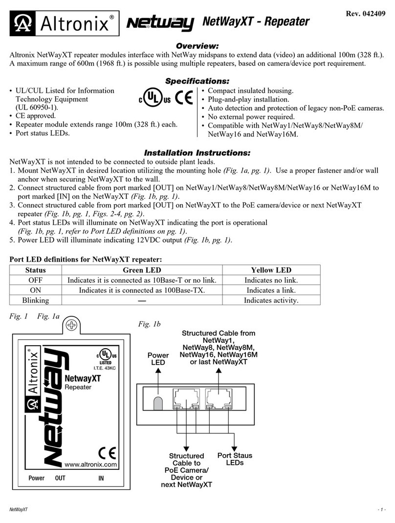Altronix NetWayXT User manual