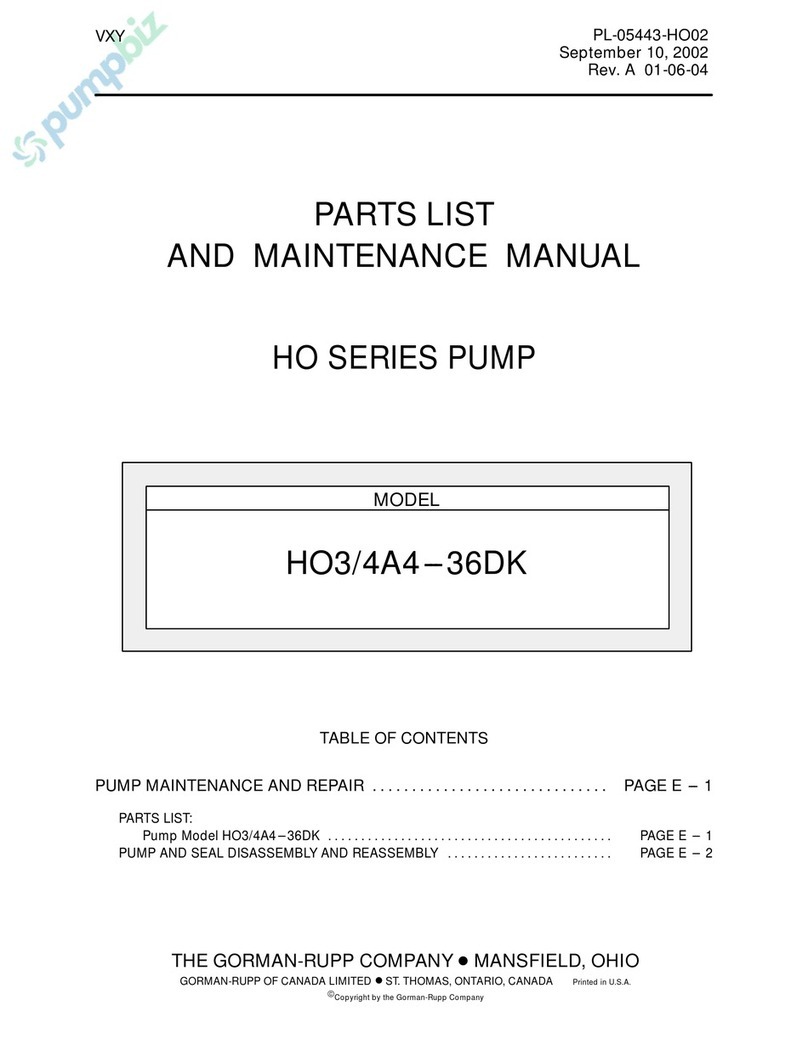 GORMAN-RUPP HO3/4A4-36DK User manual