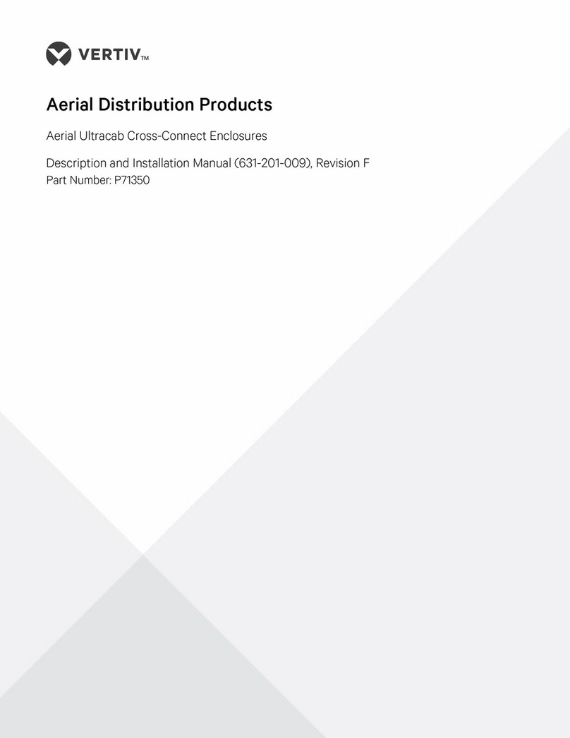 Vertiv Ultracab Cross-Connect Operating and installation instructions