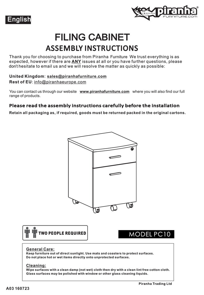 Piranha Furniture PC10 Assembly instructions