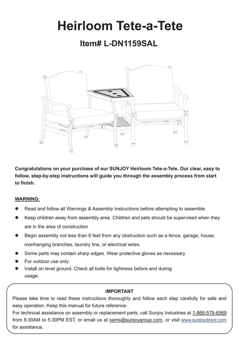 Sunjoy Heirloom Tete-a-Tete User manual Sunjoy Heirloom Tete-a-Tete User manual