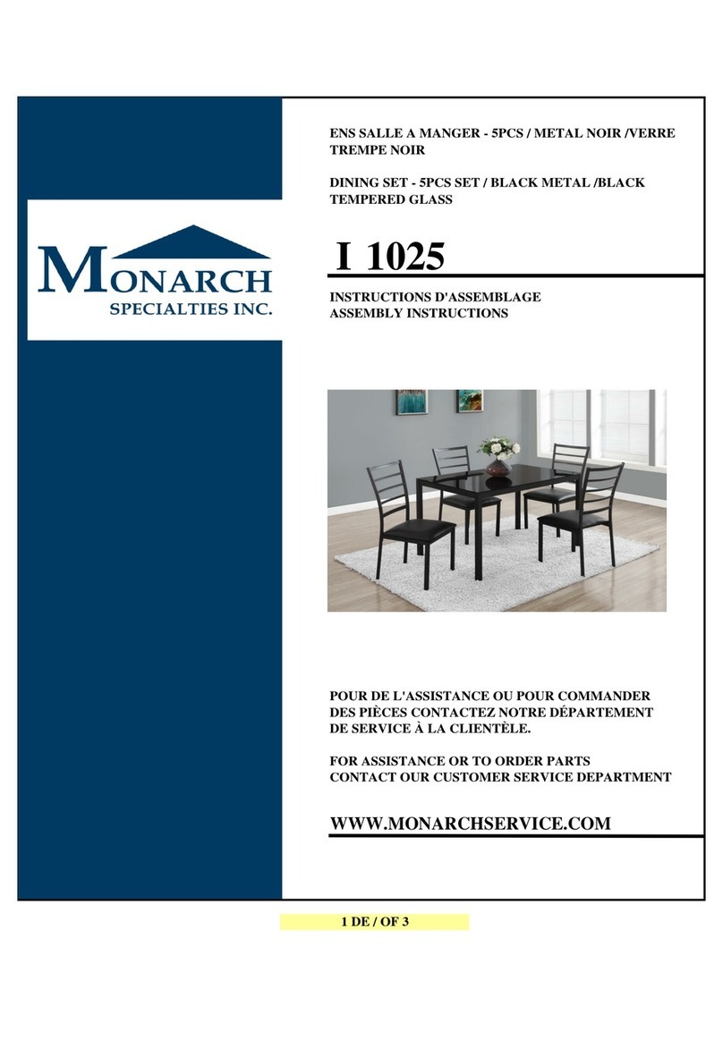 Monarch Specialties I 1025 User manual