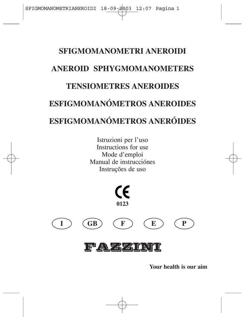 Fazzini ANEROID SPHYGMOMANOMETER Instructions for use Fazzini ANEROID SPHYGMOMANOMETER Instructions for use