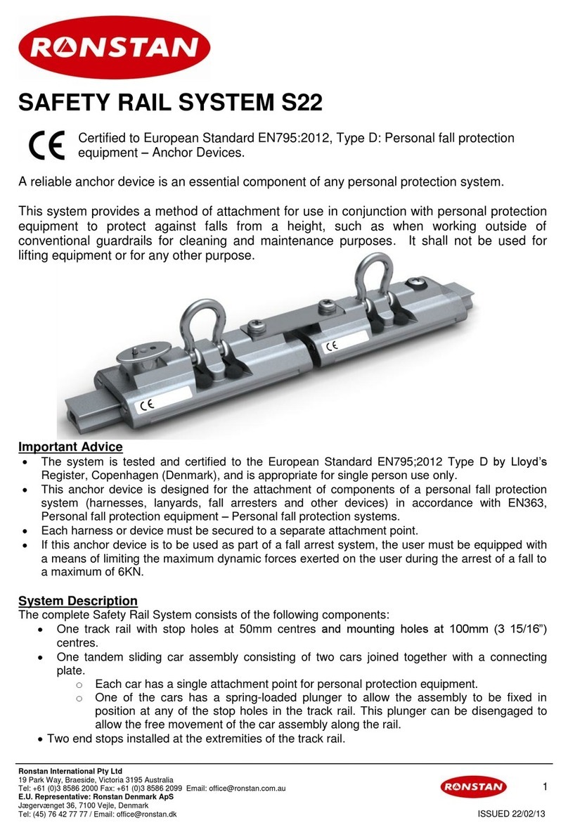 Ronstan Safety Rail System S22 user manual