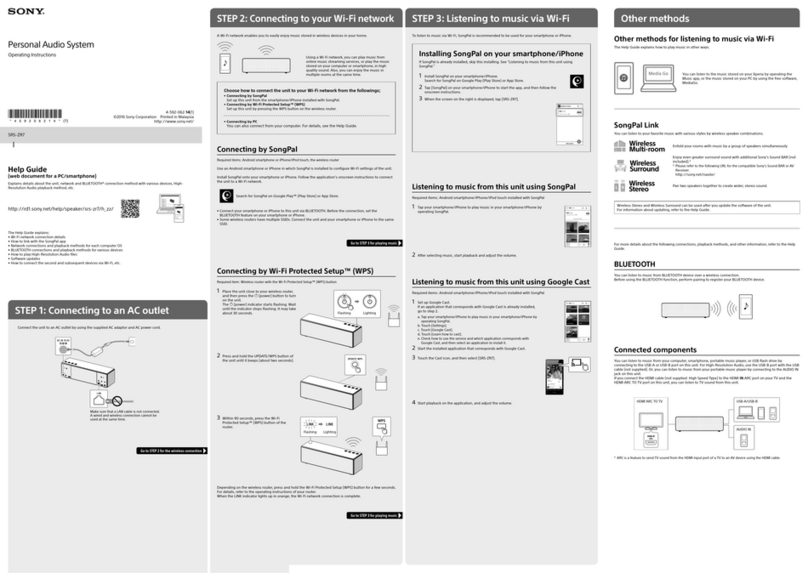 Sony SRS-ZR7 operating instructions